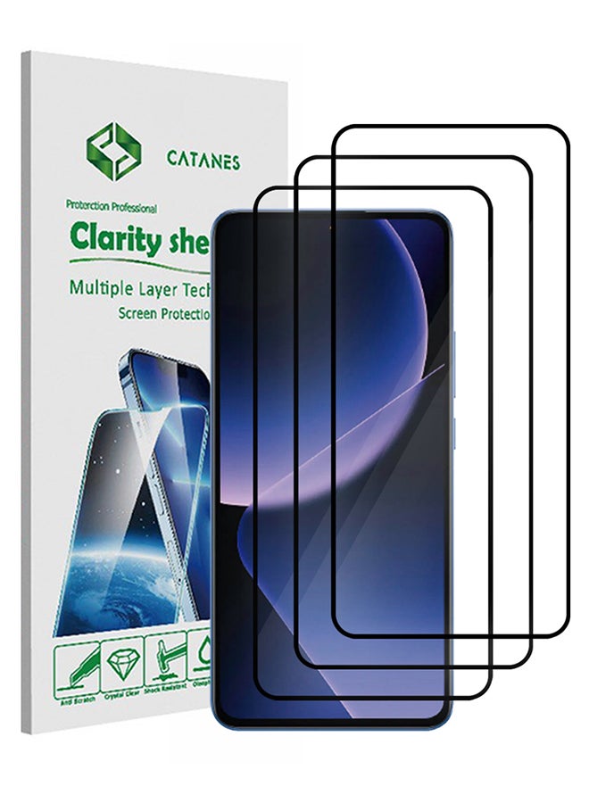 CATANES 3 Packs For Xiaomi 13T Pro Screen Protector Tempered Glass with 9H Hardness Anti-Scratch Glass flim Premium HD Clarity  - Image 1