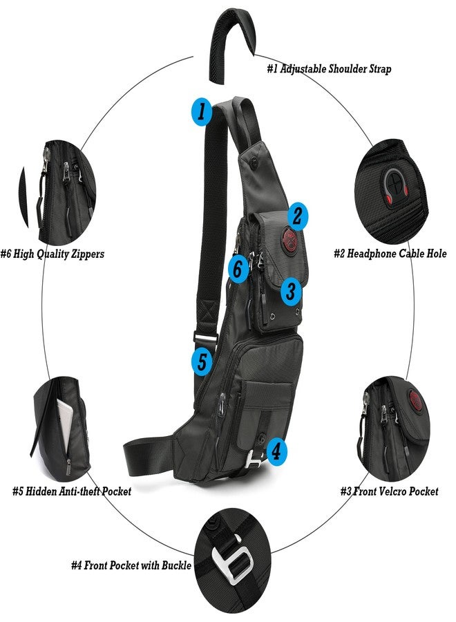 NICGID Sling Bag Chest Shoulder Backpack Crossbody Bags Casual Daypack for Men Women - Image 4