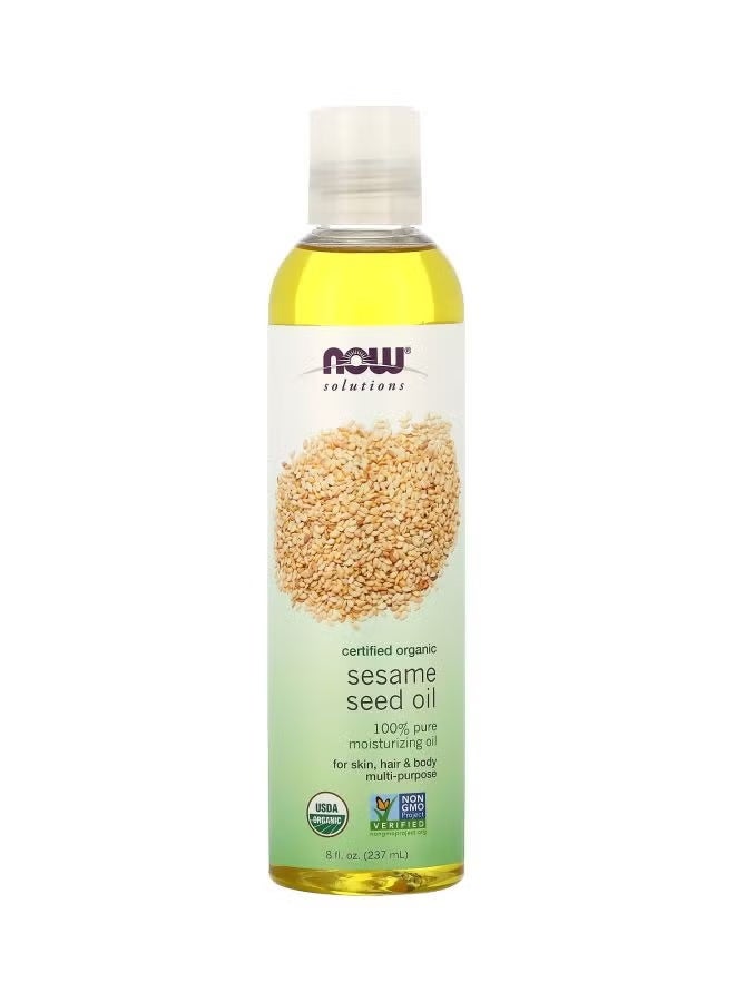 NOW Sesame Seed Oil, Certified Organic, 237 ml - Image 1