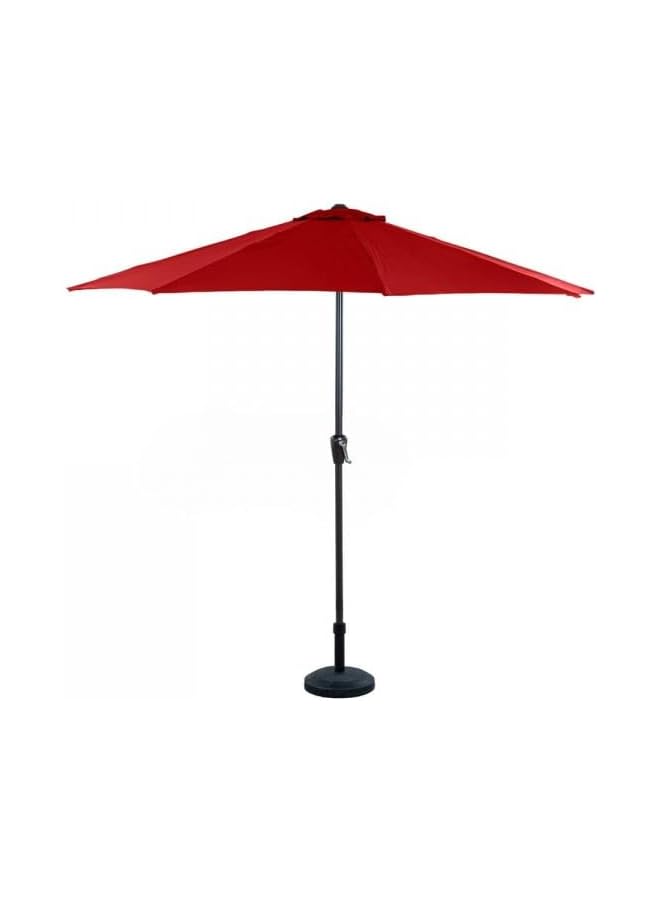 SGC Promotional Hexagonal Umbrella With Crank Size 2.7M Dia Waterproof For Garden Pool Deck Balcony Backyard Color Red - Image 1