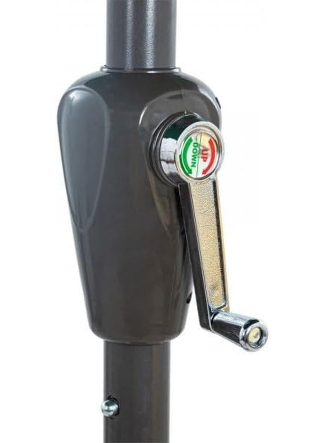 SGC Promotional Hexagonal Umbrella With Crank Size 2.7M Dia Waterproof For Garden Pool Deck Balcony Backyard Color Red - Image 4