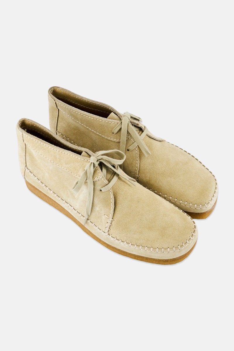 clarks أحذية كاحل رجالية من القماش المنسوج، جلد سويدي قيقب - Image 2