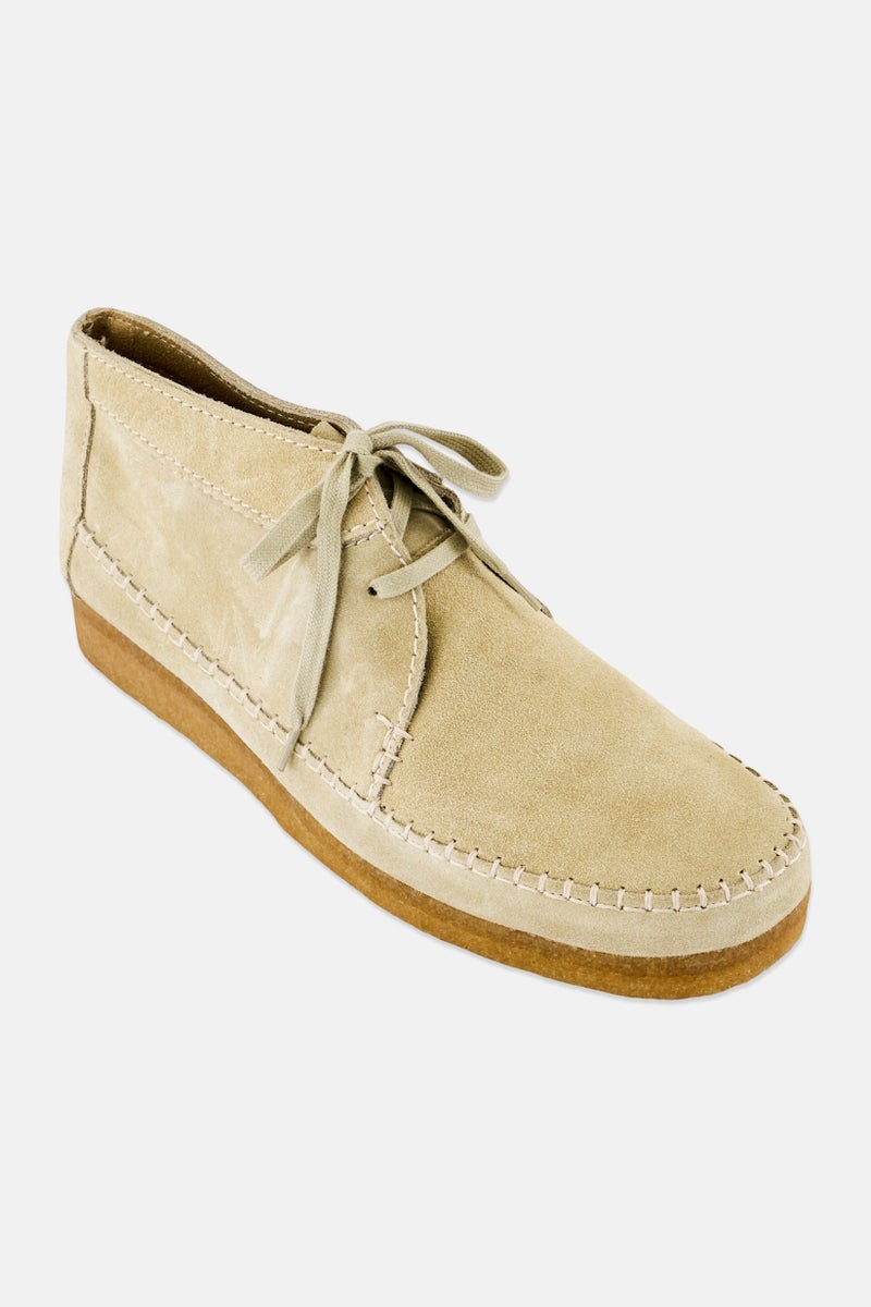 clarks أحذية كاحل رجالية من القماش المنسوج، جلد سويدي قيقب - Image 1