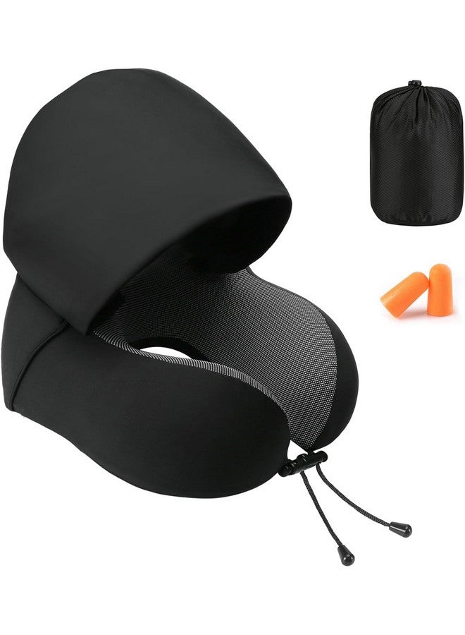 Adofys ADOFYS Travel Pillow for Neck Memory Foam, Hooded Travel Neck Pillow for Adults, Comfortable Neck Pillow for Travel with Hoodie, Flight Pillow, Airplane Pillow, Travel Cushion for Plane Car Train - Image 1