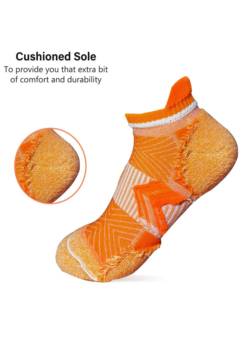 SYOSI - 3 Pairs Womens Ankle Compression Running Socks, Cushioned Low Cut Athletic Socks with Arch Support - Image 1