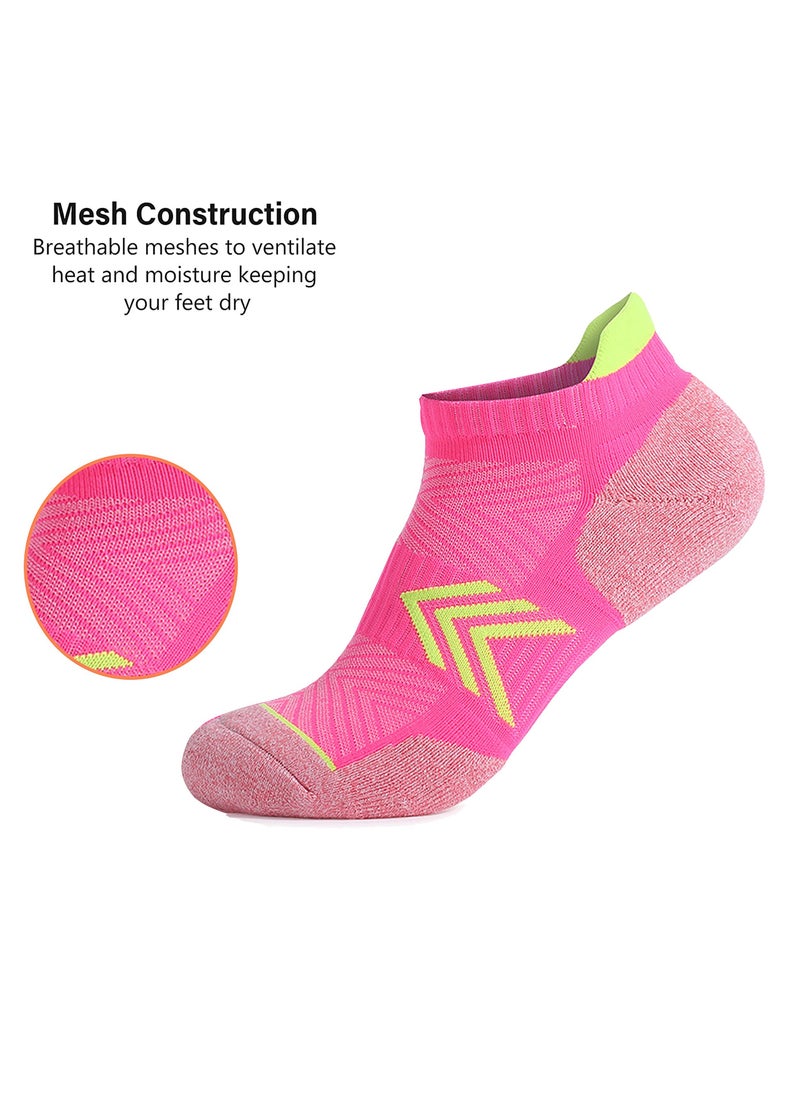 SYOSI - 3 Pairs Womens Ankle Compression Running Socks, Cushioned Low Cut Athletic Socks with Arch Support - Image 1