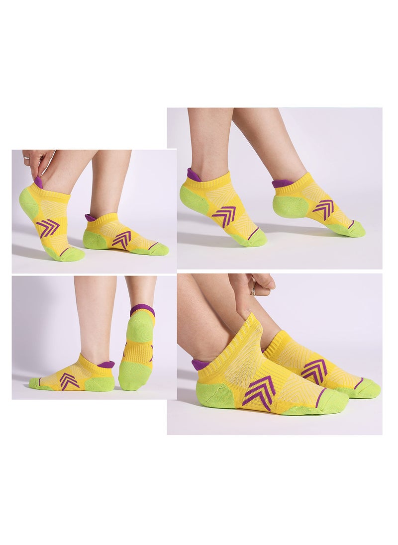 SYOSI - 3 Pairs Womens Ankle Compression Running Socks, Cushioned Low Cut Athletic Socks with Arch Support - Image 1