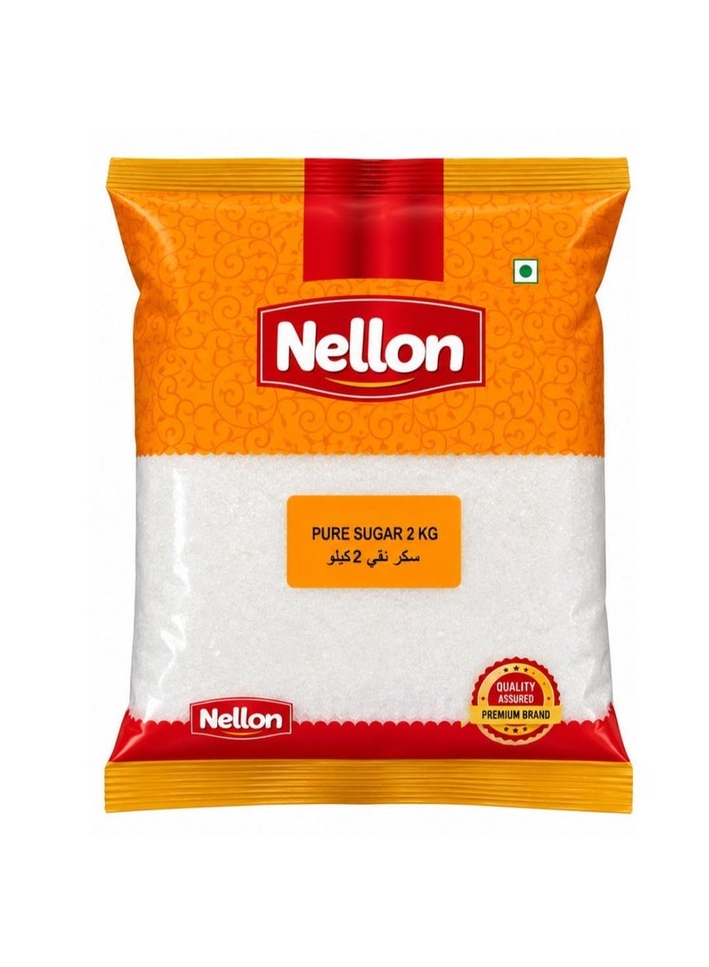 نيلون سكر قصب أبيض نقي 100% من نيلون (Nellon) | سكر حبيبات | 2 كجم - Image 1