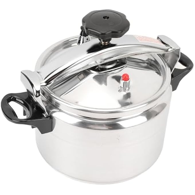 ريحني قدر ضغط احترافي بسعة كبيرة 7 لتر، وعاء تعليب من الألومنيوم، آمن وفعال، غير مطلي، وعاء تعليب ضغط مزدوج، وعاء طهي سريع فوري لموقد الغاز - Image 2