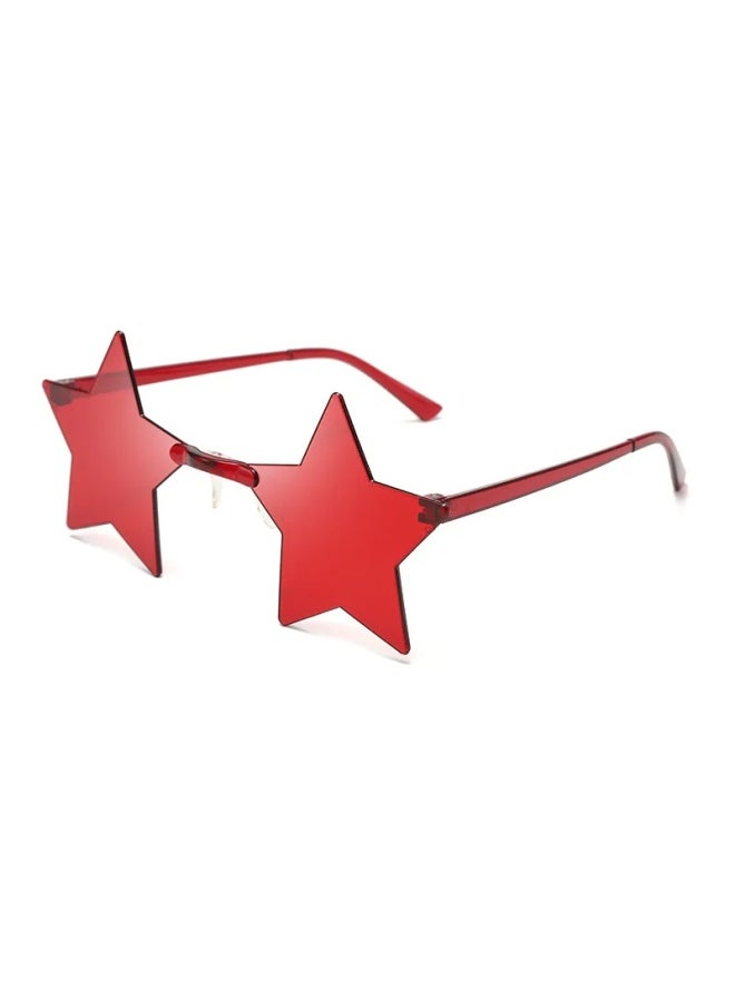 Generic - Star Shape Rimless Sunglasses Funny Pentagram Eyewear Óculos De Natal Decoração Óculos De Festa Gafas De Sol Para Hombre-Lenses Color:Orange - Image 1