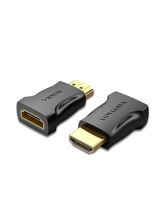 VENTION HDMI Male to Female Adapter Black 2 Pack Model # AIMB0-2 - Image 1