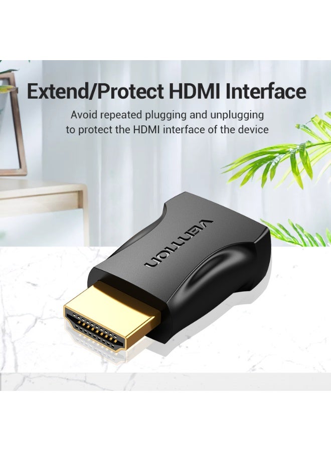 VENTION HDMI Male to Female Adapter Black 2 Pack Model # AIMB0-2 - Image 3