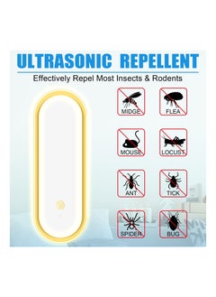 SYOSI Ultrasonic Pest Repeller with Night Light, Indoor Pest Control Electronic Insect Pest Repellent Plug In Forcockroaches, Spiders, Mosquitoes, Antshome Kitchen Warehouse(European Regulations)(2 Pcs )  - Image 3
