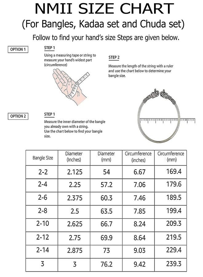 NMII طقم أساور مخملية أنيقة من NMII مرصعة بالزجاج والخرز الذهبي للنساء والفتيات | أساور نسائية فاخرة | طقم تشودي تقليدي، (F133_Guddan-(3)-أصفر-2.6 بوصة) - Image 5