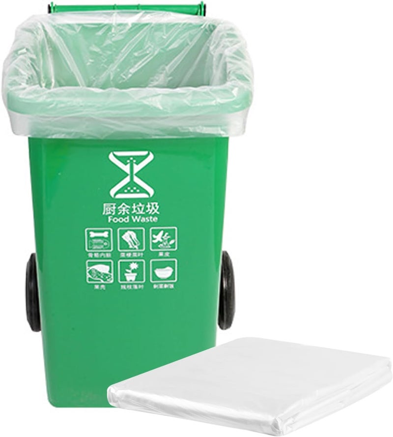 Maykela Eatra Large Trash Bag 15Pcs Garbage Bag Large Trash Bags,120 * 100cm Plastic Garbage Bag 120L Large Capacity Bin Liners (White-15 Pack) - Image 1
