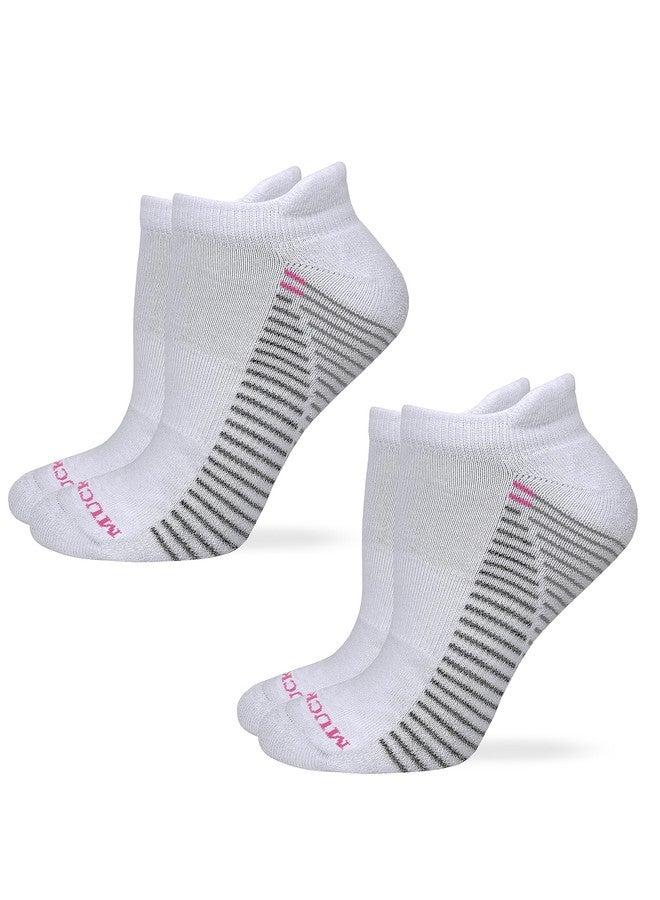MUCK Boot Ladies Ultra Dri Low Cut Heel Tab Socks 2 Pair Pack (US, Alpha, Medium, Regular, Regular, White) - Image 1