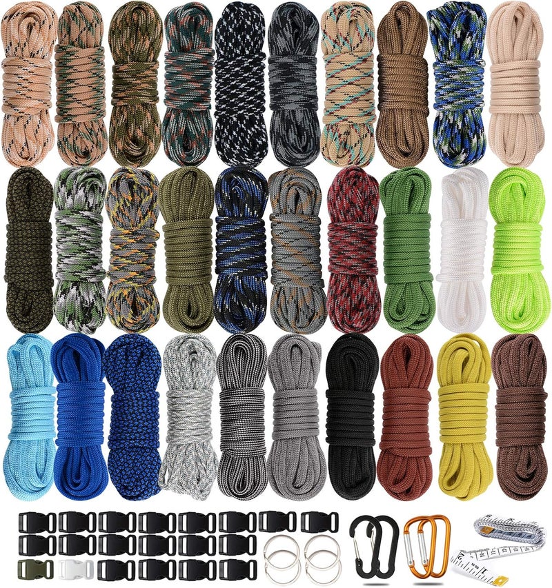 WEREWOLVES 550 Paracord Type III - Survival Paracord Bracelet Rope Kits - Tent Rope Parachute Cord Combo Crafting Kits, Many Colors of Outdoor Survival Rope - Great Gift - Image 1