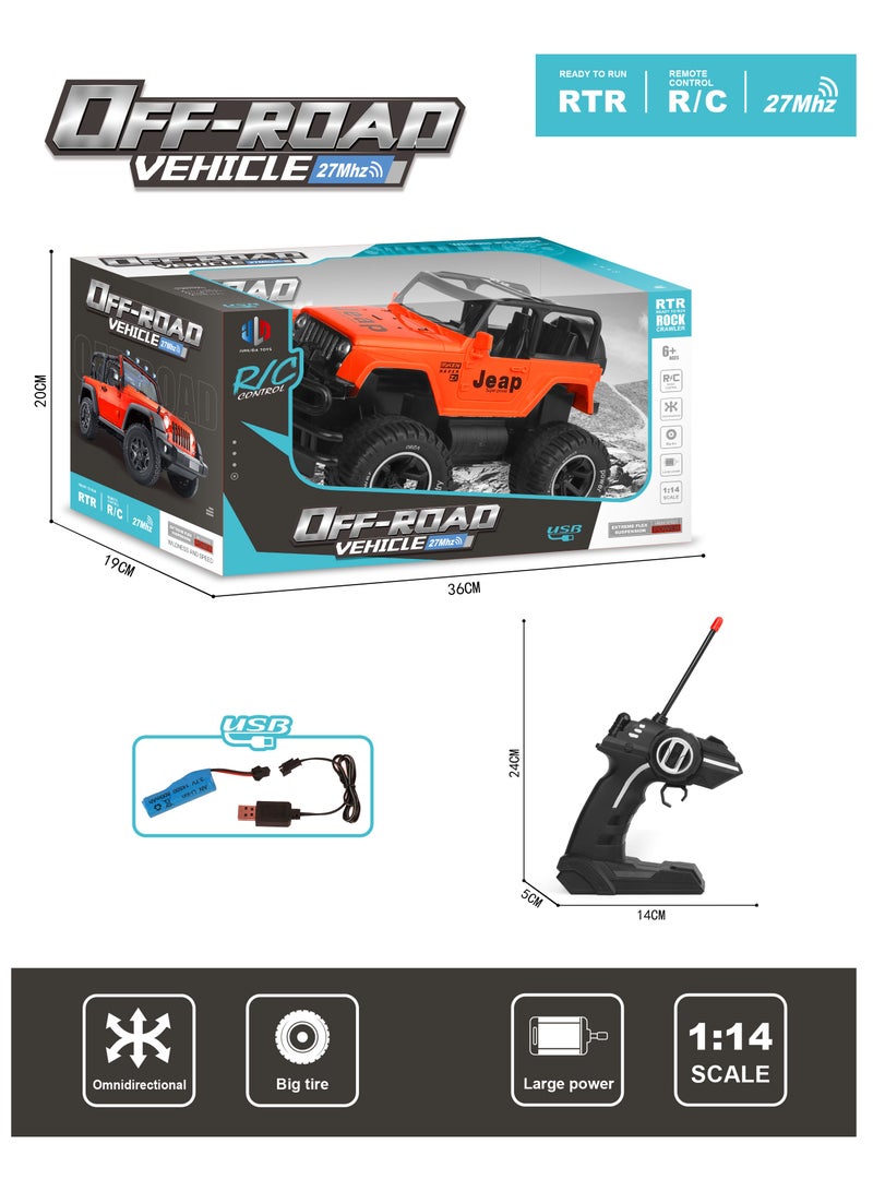 سيارة جيب للطرق الوعرة مع جهاز تحكم عن بعد وإطارات عالية الثبات وتحكم مريح وسيارة سباق للتسلق - Image 4