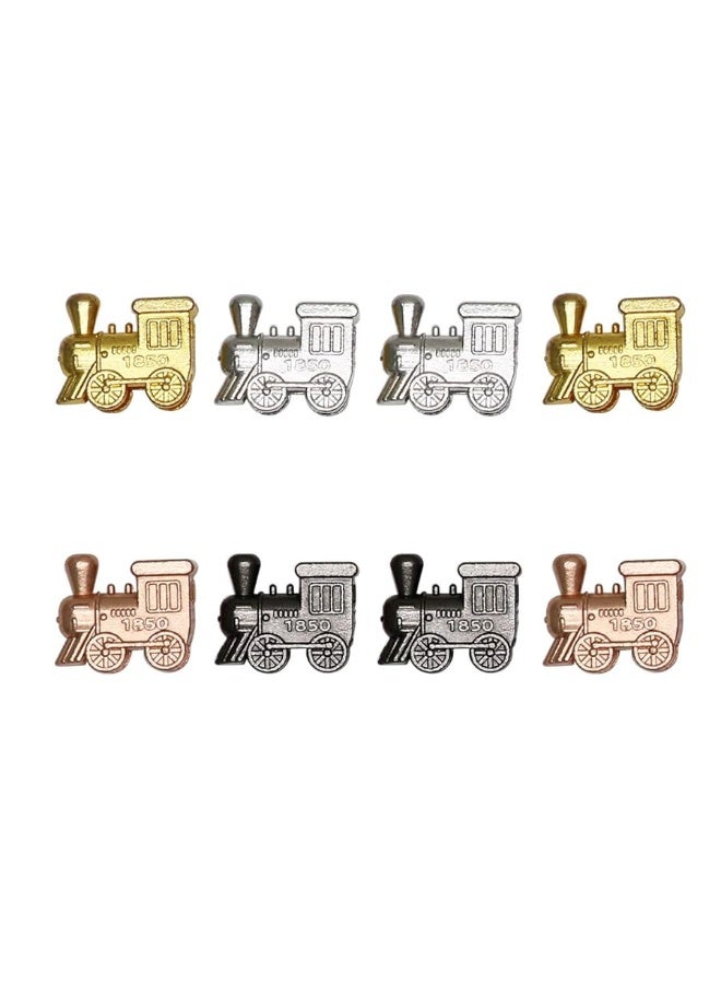 Exqline Train Markers for Mexican Train Dominoes Game Set of 8-4 Individual Colors Die-Cast Marker Trains for Mexican Dominoes - Image 3