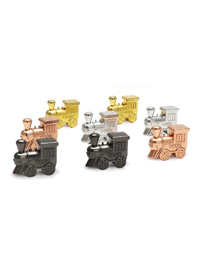 Exqline Train Markers for Mexican Train Dominoes Game Set of 8-4 Individual Colors Die-Cast Marker Trains for Mexican Dominoes - Image 4