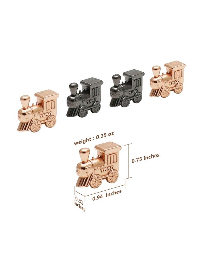 Exqline Train Markers for Mexican Train Dominoes Game Set of 8-4 Individual Colors Die-Cast Marker Trains for Mexican Dominoes - Image 5