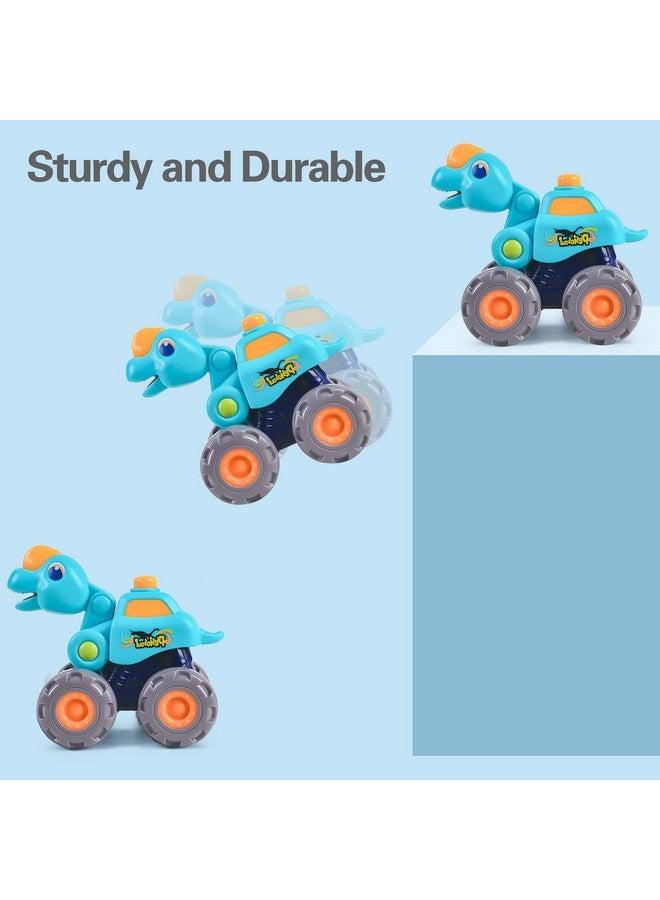 iPlay, iLearn Toddler Dinosaur Truck Toy, Baby Pull Back Toy Car 1 2 3 Year Old Boy, BigWheels Construction Vehicles, Friction Powered, Push Go Dino Car, Cool Birthday Gift for 12 18 24 Month Kid Girl - Image 5