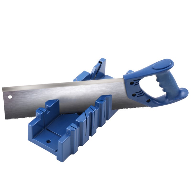 Mitre Box: Blue Small Size, Rugged PC Durable Design - Multiple Angle Precision Cutting, Stable Saw Fixation for Home & Professional Woodworking, Photo Frame Making, Gypsum Line Cutting - Image 1