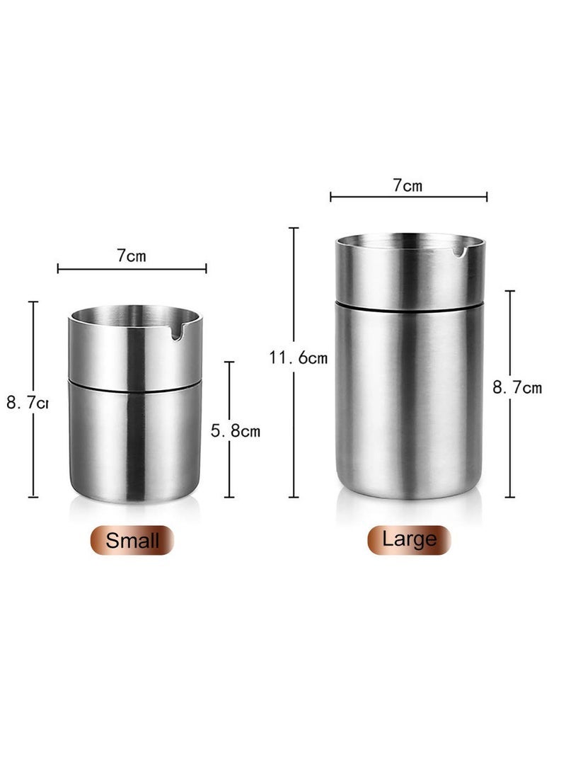 Captaintech Stainless Steel Ashtray, Outdoor Ashtray, Windbreaker Ashtray, Car Ashtrays, Ash Tray for Household Office Garden - Image 3