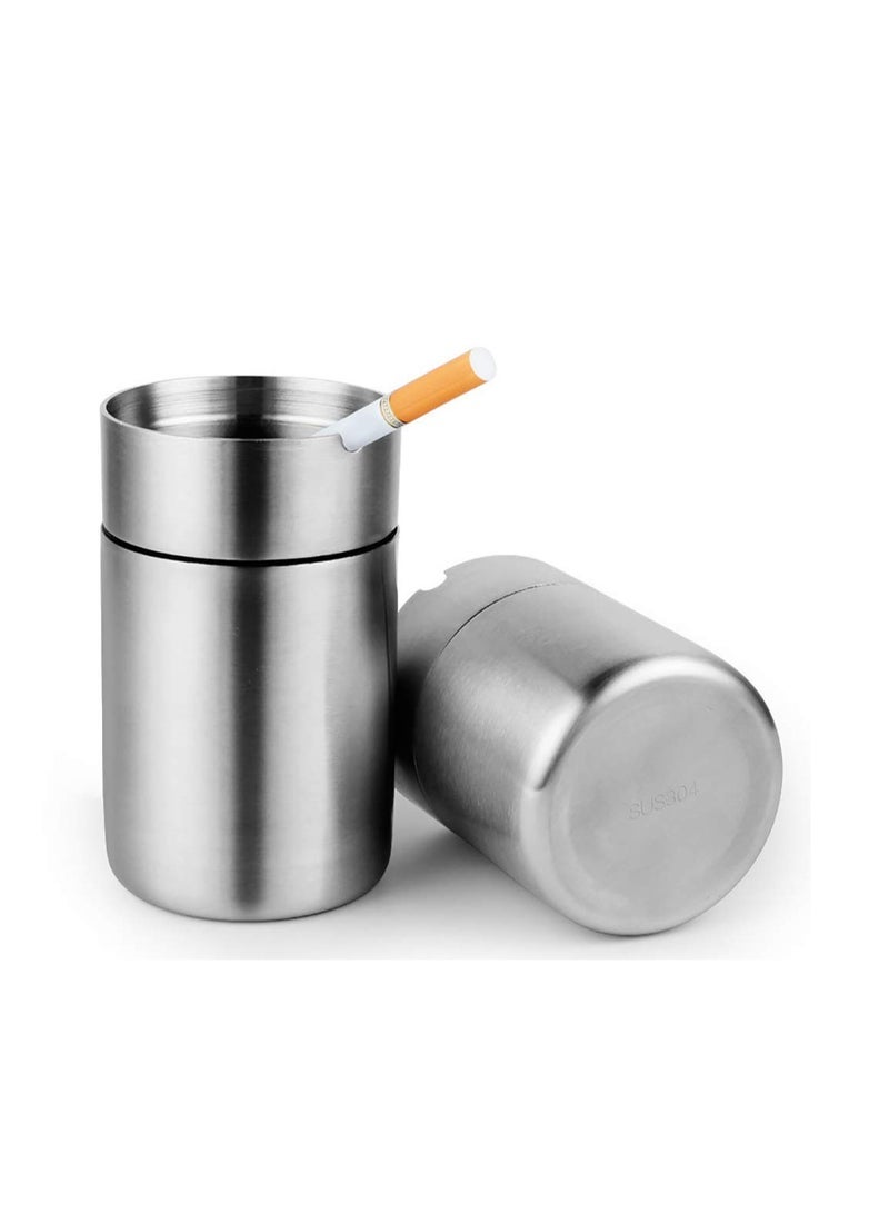 Captaintech Stainless Steel Ashtray, Outdoor Ashtray, Windbreaker Ashtray, Car Ashtrays, Ash Tray for Household Office Garden - Image 4