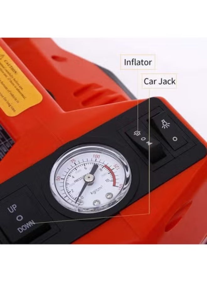 Original DC 12V 5-in-1 Electric Hydraulic Car Jack with Electric Impact Wrench, Tire Inflator, and LED Light – Lifting Range 6 to 17.7 inches – For Cars, SUVs, MPVs, and Sedans - Image 4