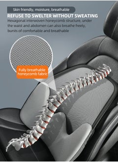 Car Lumbar Support Pillow Memory Foam Lumbar Support Cushion Breathable Backrest Ergonomic Design 3D Spine Back Support Pillow Relieve Back Pain and Muscle Tension for Office Chair or Car Seat - pzsku/Z1EDC28A46717722E30A5Z/45/_/1740554808/eb7432ae-5a6a-406f-b2e8-135cc9793117