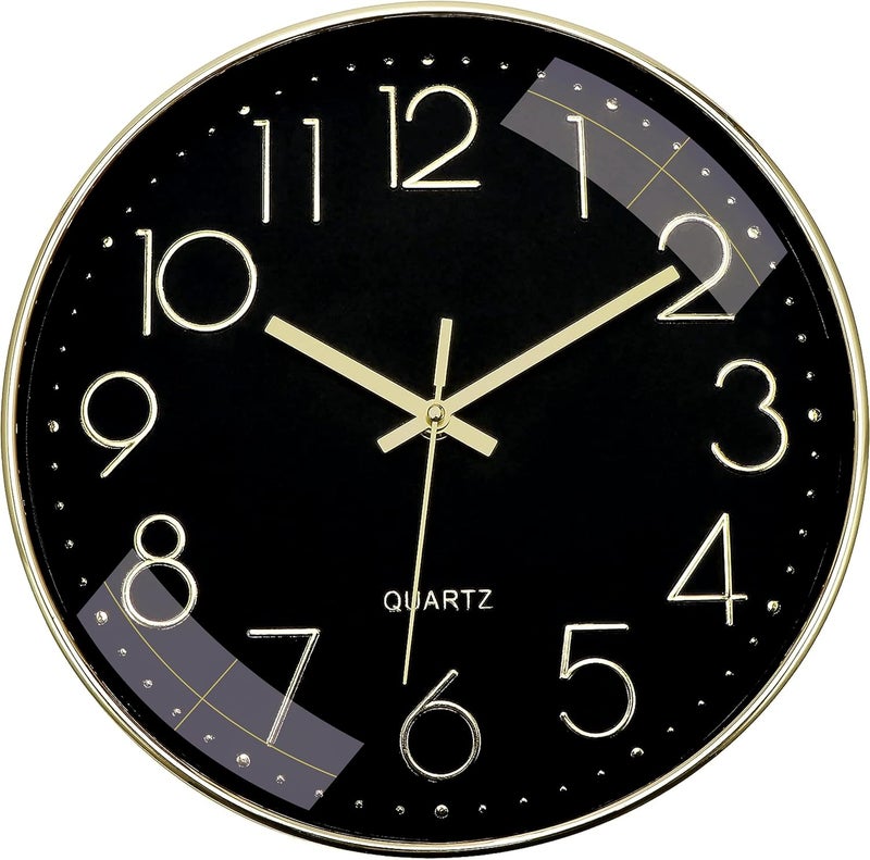 Rylan Rylan Wall Clock 12" Silent Quartz Decorative Latest Wall Clock Non-Ticking Classic Clock Battery Operated Round Easy to Read for Room/Home/Kitchen/Bedroom/Office/School*.,  - Image 1