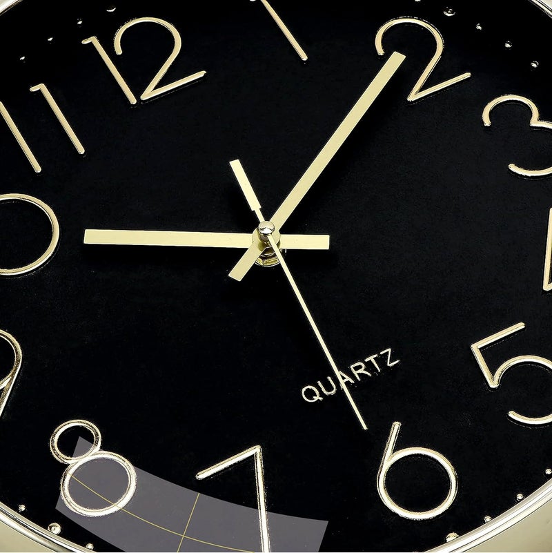 Rylan Rylan Wall Clock 12" Silent Quartz Decorative Latest Wall Clock Non-Ticking Classic Clock Battery Operated Round Easy to Read for Room/Home/Kitchen/Bedroom/Office/School*.,  - Image 3