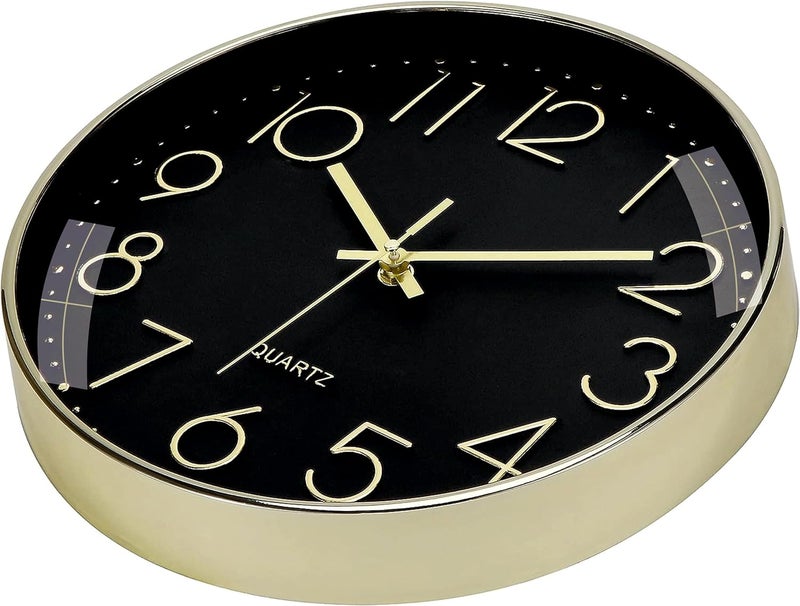 Rylan Rylan Wall Clock 12" Silent Quartz Decorative Latest Wall Clock Non-Ticking Classic Clock Battery Operated Round Easy to Read for Room/Home/Kitchen/Bedroom/Office/School*.,  - Image 2