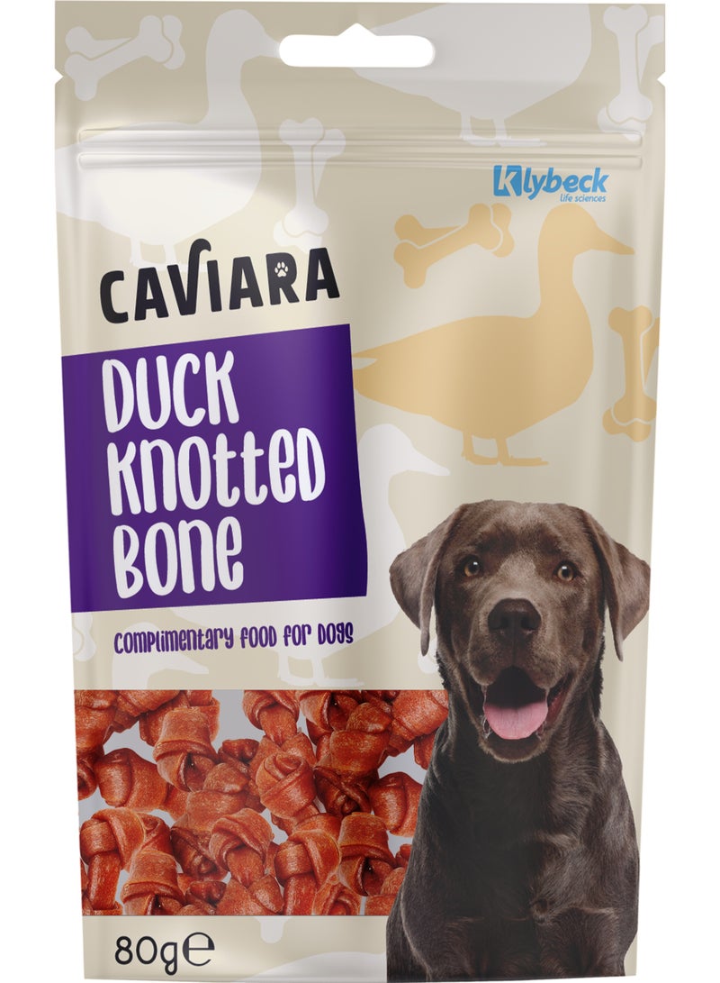 Caviara Dog Treats Duck knotted bone 80 gr