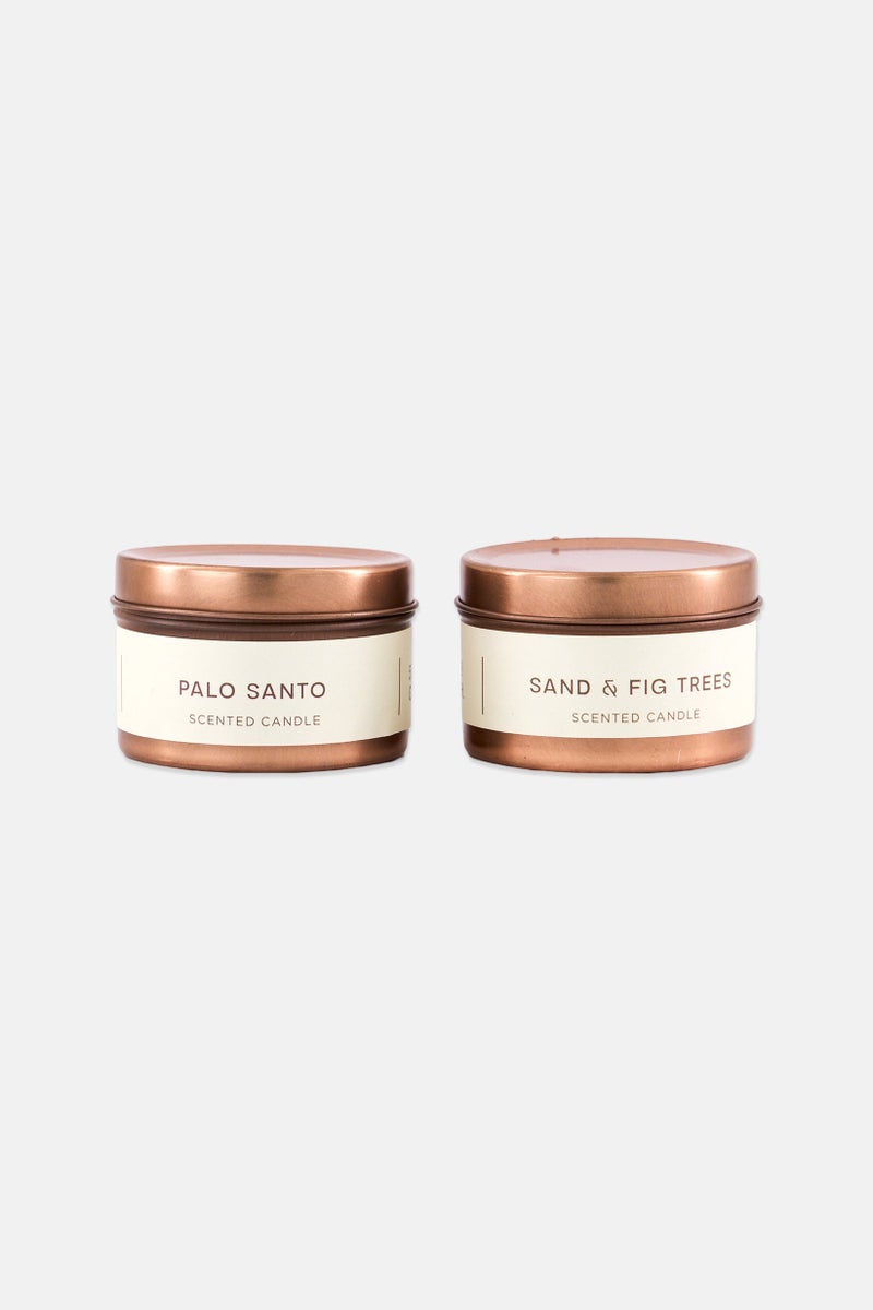 Muy Mucho 2 Pcs Palo Santo And Sand Fig Trees Scented Candle 55g  - Image 1