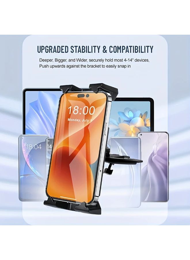 Black Car CD Slot Tablet And Phone Holder Mount For 4 7 To 14 Inch Devices - Image 4