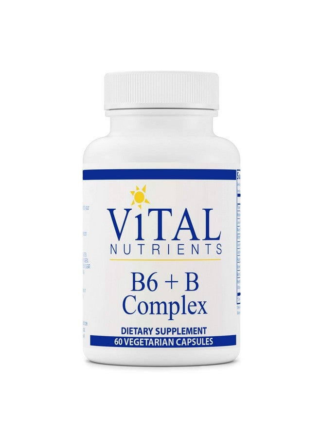 Vital Nutrients B6 + Super Bcomplex Balanced Vitamin B Complex Formula With Extra B6 60 Vegetarian Capsules Per Bottle - Image 2
