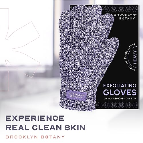 Brooklyn Botany Exfoliating Gloves for Bath and Shower – Heavy Duty Exfoliating Body Scrubber for Massage and Dead Skin Remover for Body – 1 Pair - Image 2