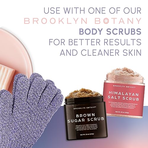 Brooklyn Botany Exfoliating Gloves for Bath and Shower – Heavy Duty Exfoliating Body Scrubber for Massage and Dead Skin Remover for Body – 1 Pair - Image 3