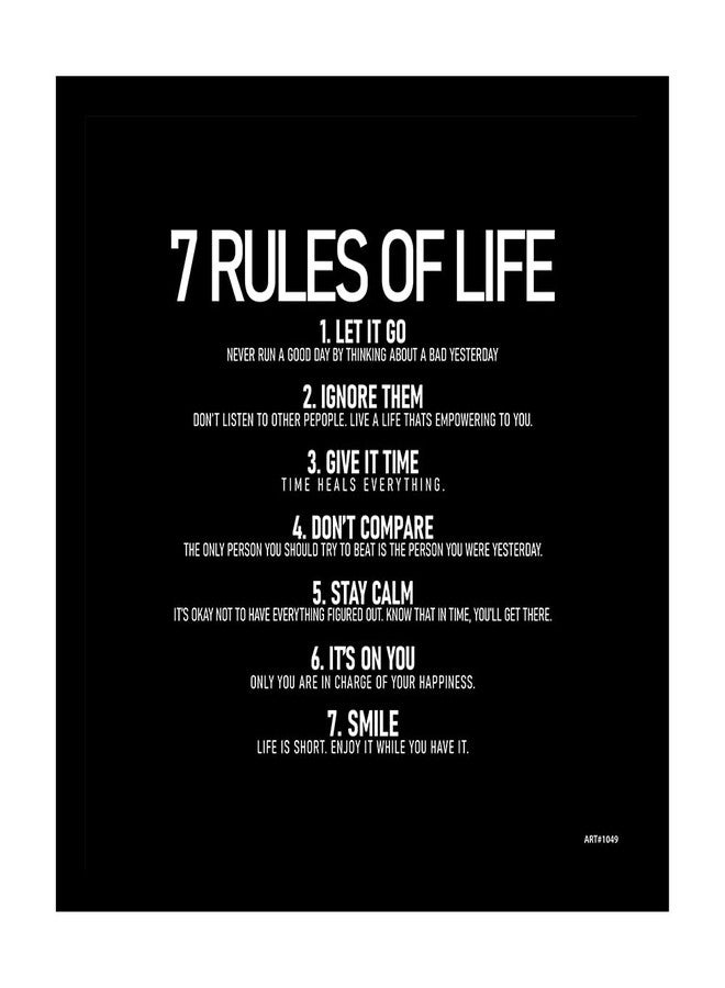 ADROS Motivational Quotes Framed Posters with Frame - Quotes Wall Frames for HOME, OFFICE, STUDENT AND STUDY ROOM - Photos with Quotes (Black) - Image 1