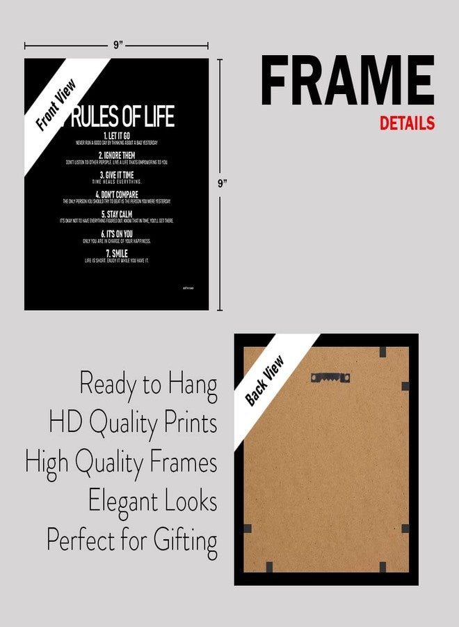 ADROS Motivational Quotes Framed Posters with Frame - Quotes Wall Frames for HOME, OFFICE, STUDENT AND STUDY ROOM - Photos with Quotes (Black) - Image 4