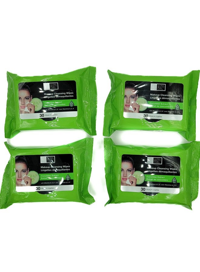Global Beauty Care Cleansing Makeup Removal Wipes Bulk - Great for travel toiletries - 120 Count (4-Pack) (Cucumber) - Image 3