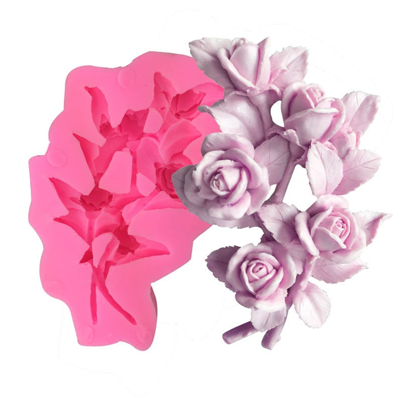 NINEXY 3D Flowers Silicone Fondant Molds Rose Cake Chocolate Moulds Dried Flower Jewelry Decorative Mould Resin Epoxy Clay Molds Pastry Baking Tools - Image 1