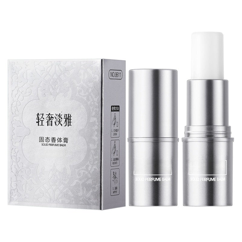 Portable Fragrance Solid Stick: White, 2 Size - Leak-Proof Design, Delicate Smooth Texture, Long-Lasting Fragrance for Daily On-the-Go Use, Pocket Or Bag Carry - Image 1