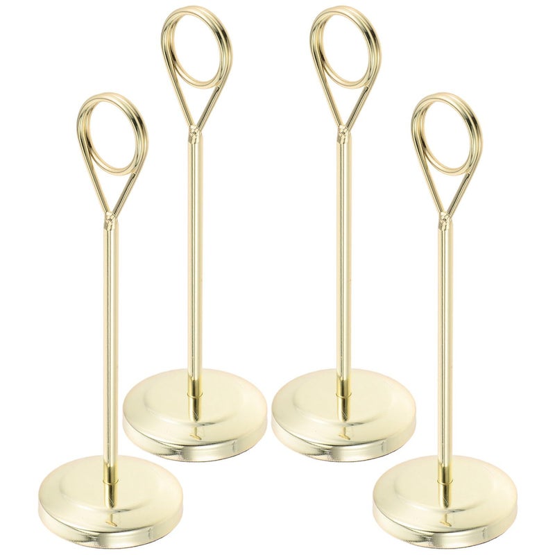 Gold Stainless Steel Place Card Holders Tall Mirror Finish for Weddings Banquets Restaurant Dining - Image 2