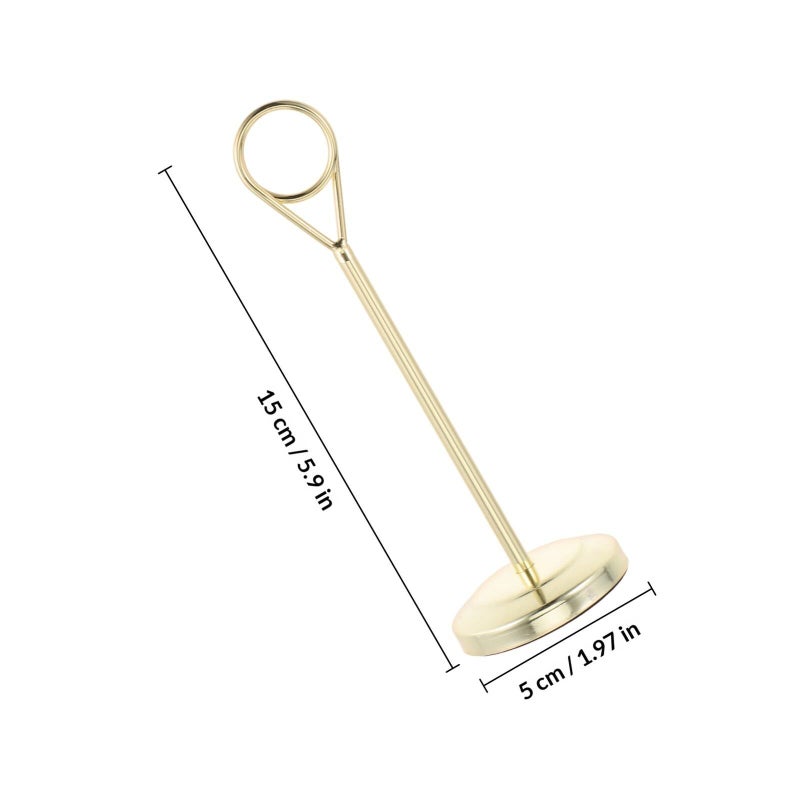 Gold Stainless Steel Place Card Holders Tall Mirror Finish for Weddings Banquets Restaurant Dining - Image 3