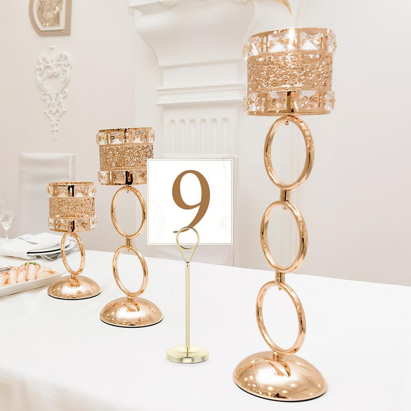 Gold Stainless Steel Place Card Holders Tall Mirror Finish for Weddings Banquets Restaurant Dining - Image 5
