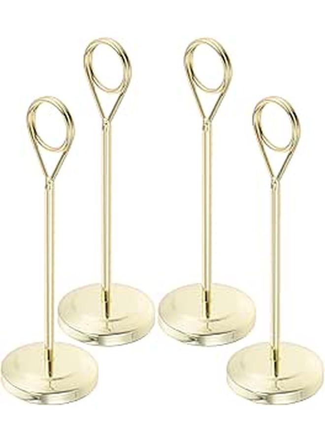 Gold Stainless Steel Place Card Holders Tall Mirror Finish for Weddings Banquets Restaurant Dining - Image 1