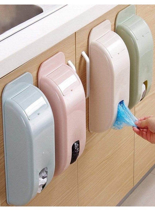APURK_ Wall Mounted Garbage Bag Dispenser Plastic Wall Sticking Trash Bag Storage Container Dispenser Box (Standard Size, Multicolour) - Image 2